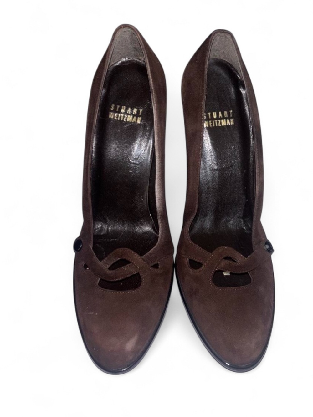 Stuart Weitzman Dark Brown Suede Women's Heels 4” pumps